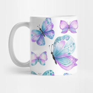 Light Purple Coloured Butterfly Pattern Mug